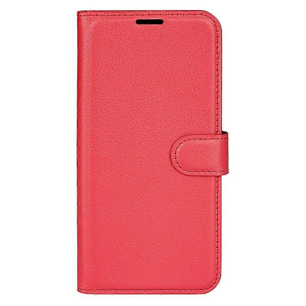 För Samsung Galaxy S25 Edge Fodral Litchi Textur Stötsäkert Läder Plånboks Telefonfodral Multicolor Red