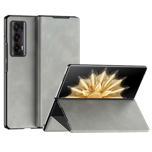 Honor Magic V2 5G -puhelimen taitettava suojakotelo, Nappa-pintainen PU-nahka + PC-jalustakansi Multicolor Style E