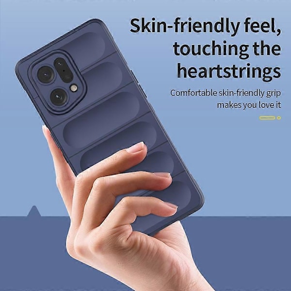 Stöttåligt Flexibelt Mjukt TPU Halkskydd Kant Mobiltelefon Skydd Robust Baksida Skal för Oppo Find X5 Multicolor Style D