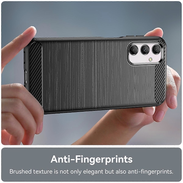 Carbon Fiber Tekstur Telefon Cover til Samsung Galaxy M14 5G, Anti-drop Børstet TPU Cover Multicolor Style A