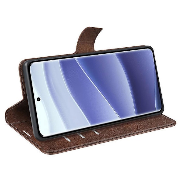 Til Xiaomi Redmi Note 14 Pro 5G Stand Case Anti-Scratch Kalvetekstur Læder Telefon Cover Multicolor Style G