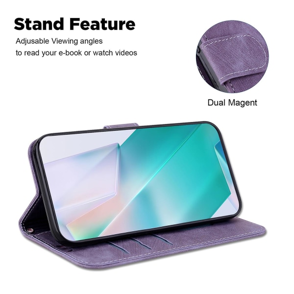 För Samsung Galaxy A13 5g Imprinted Pu-läderfodral Cover Phone case Purple