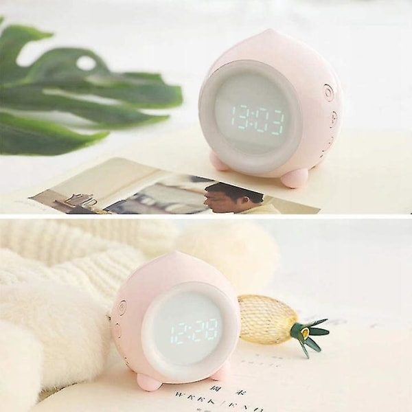 Pxcl Bluetooth Natlampe Lille Vækkeur Natlampe Børneværelse Soveværelse Lyd Bluetooth Natlampe Vækning Pulver