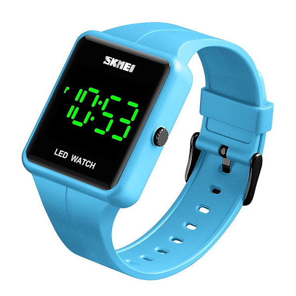 Skmei 1541 Mode Led Watch Fyrkantig Par Modell Vattentät Elektronisk Watch Watch Blue