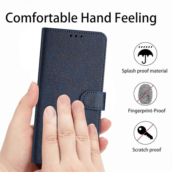 Til Motorola Edge 50 Pro 5G Etui Kalvetekstur Læder Stand Wallet Anti-fald Telefoncover Multicolor Style C