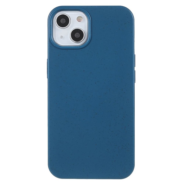 För Iphone 15 Starry Sky Series Matt biologiskt nedbrytbart case Wheat Straw+tpu Hybrid Phone Cover Blue