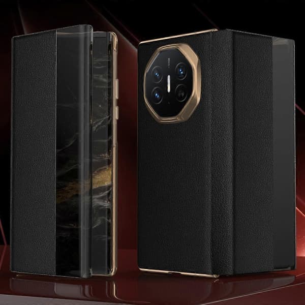 Til Huawei Mate XT Ultimate Case Visningsvindue PU Læder+PC Telefon Cover Multicolor Style A