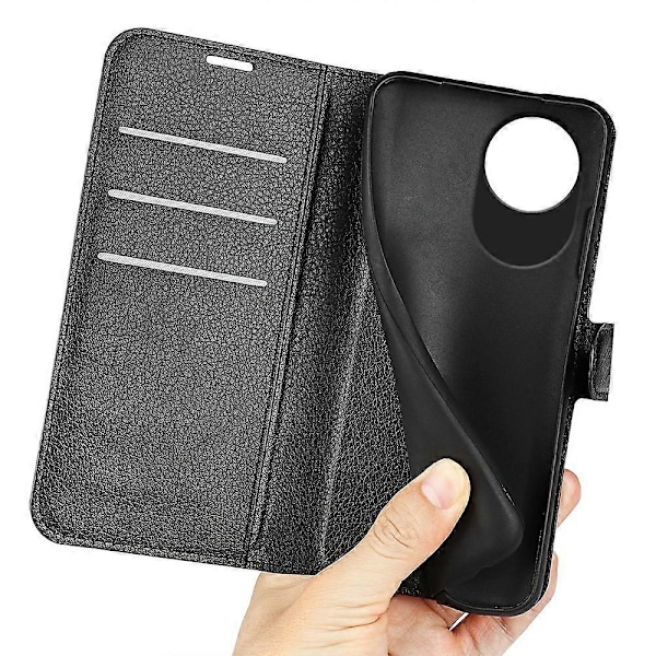 Til ZTE Blade A35 Lite Etui Litchi Tekstur Stødsikkert Læder Wallet Telefon Cover - Grøn Multicolor Black