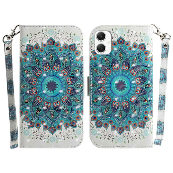 Til Samsung Galaxy A06 Etui Mønstertryk Læder Wallet Telefon Cover Multicolor Style B