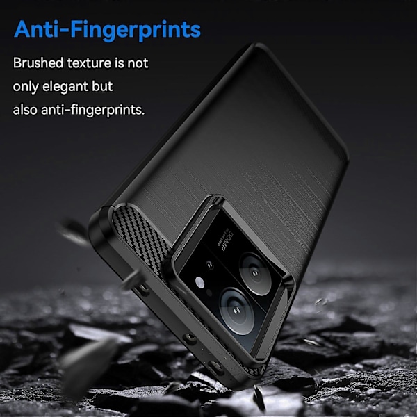Xiaomi Redmi K60 Ultra/13T/13T Pro hiilikuitukuvioitu harjattu TPU-puhelinkotelo Multicolor Style A