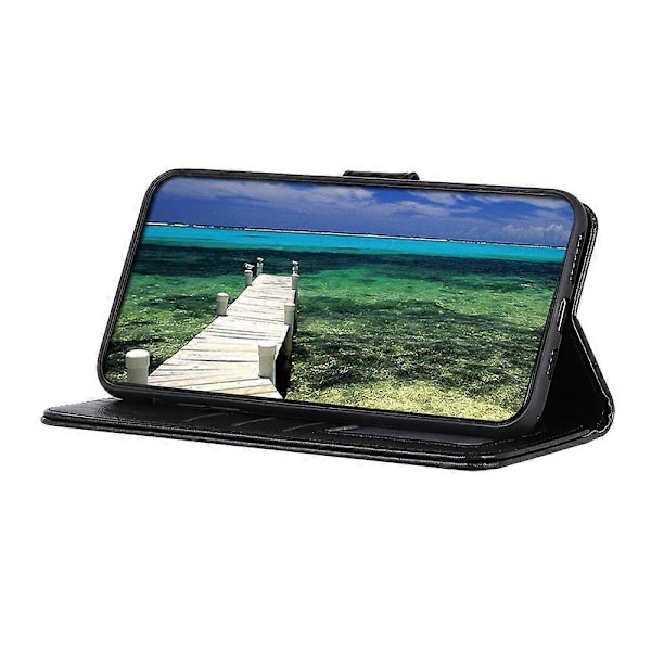 För Samsung Galaxy S23+ PU Läder Plånboksfodral Magnetlås Telefon Flip Ställ Skydd