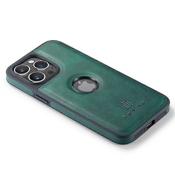 Skal för iPhone 15 med logovy, anti-dropp PU-läderbelagd PC+TPU-skydd Multicolor Style C