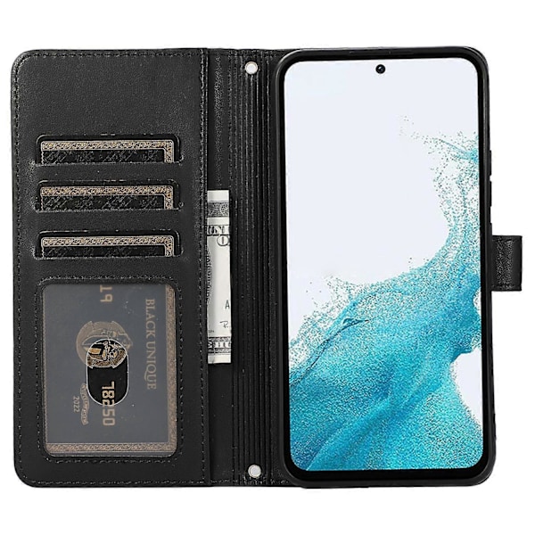 Samsung Galaxy S24 -kotelo PU-nahkaa vetoketjutaskulla, jalustalla ja käsilaukulla Multicolor Style A