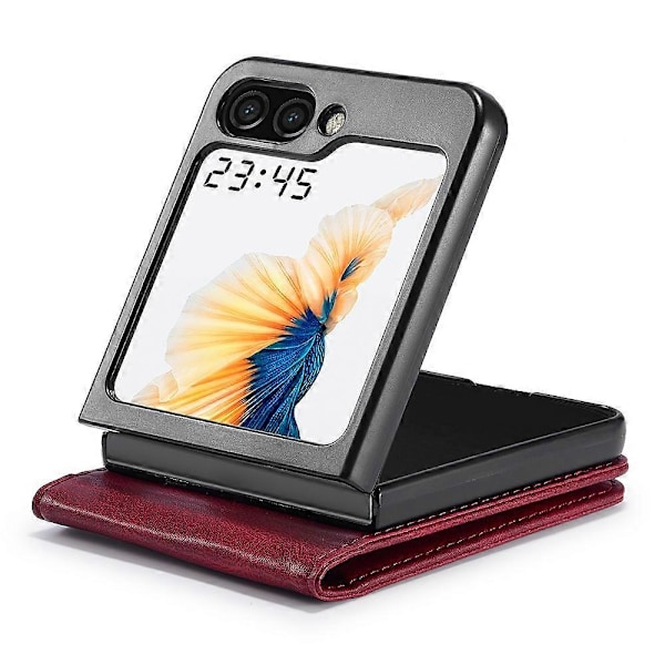 LC.IMEEKE PU læder telefoncover med RFID-blokering og kortslot til Samsung Galaxy Z Flip5 5G Multicolor Style C