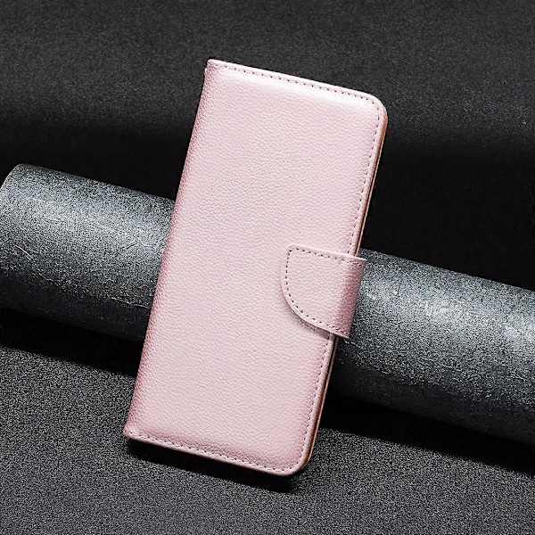 Til iPhone 15 Plus Støvtæt PU Læder Mobiltelefon Cover Wallet Flip Stand Case med Rem Multicolor Style H