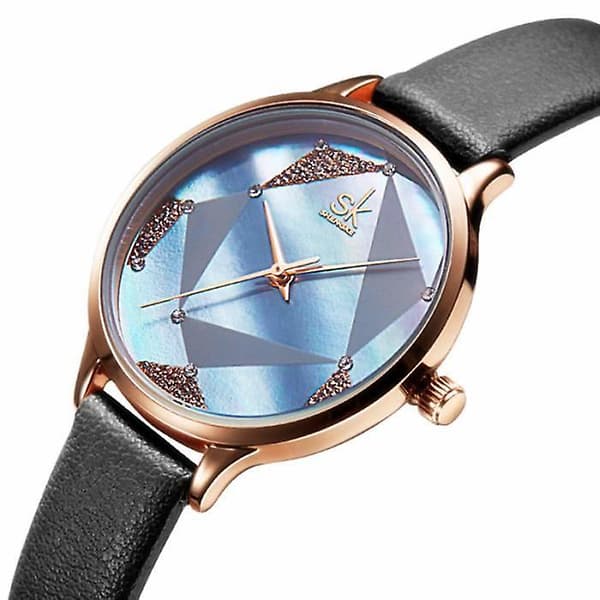 Dame Multicolor Armbåndsur Lærreim