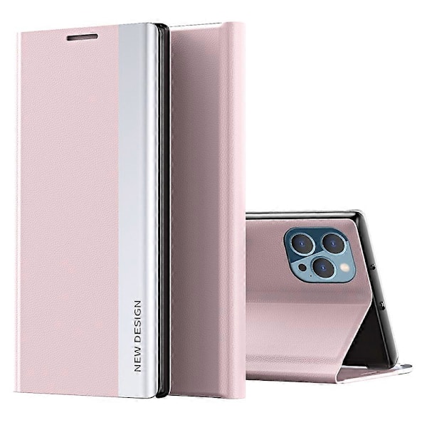 Læder telefoncover med stativ og anti-drop til iPhone 16 Pro Max Multicolor Style D