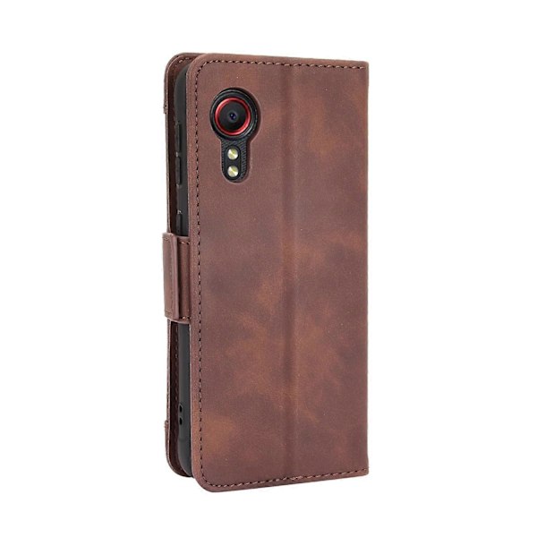 Plånboksfodral i läder med flera kortfack för Samsung Galaxy Xcover 5