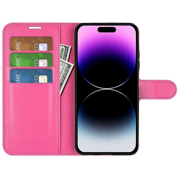 IPhone 15 Pro iskunkestävä lompakkokotelo PU-nahkainen jalustallinen puhelinkotelo Multicolor Style G