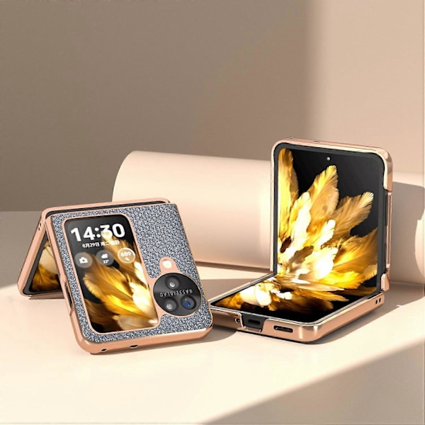 Til Oppo Find N3 Flip 5G Etui Rhinestone Tekstur Elektroplettering Telefoncover Multicolor Style B