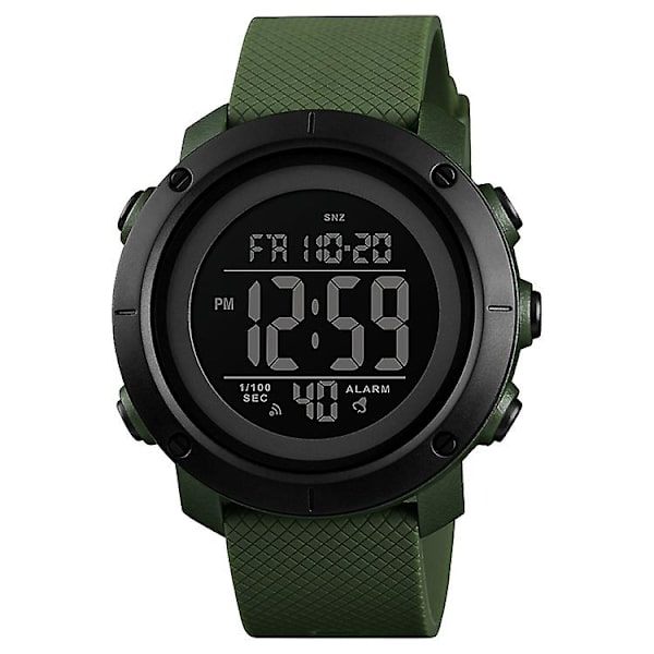 Skmei 1426 utomhus vattentät självlysande elektronisk watch Army Green