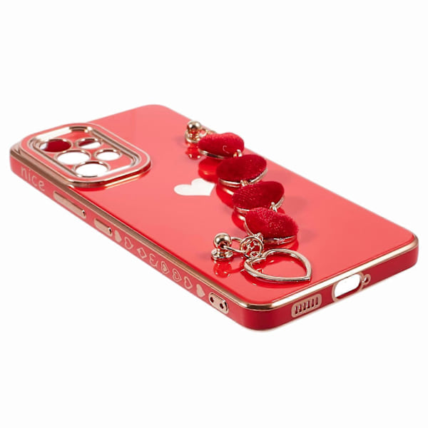 TPU-deksel med hjertekjedestropp og elektroplettert telefondeksel for Samsung Galaxy A52 4G/5G/A52s 5G Multicolor Style E
