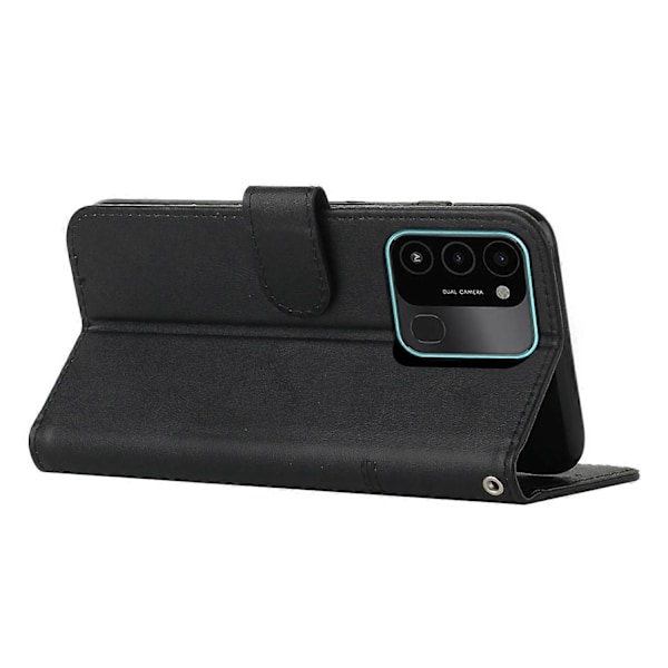 PU Lær Telefondeksel For TECNO Spark Go 2022/Spark 8C 4G, Stå Flip Telefon Lommebok Etui med Stropp Multicolor Style A