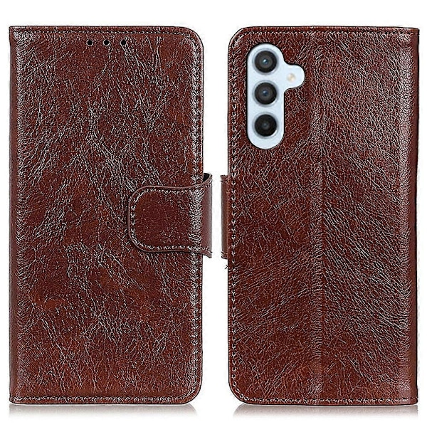 Til Samsung Galaxy A15 4G Etui Nappa Tekstur Spaltet Læder Telefon Stand Cover med Pung Multicolor Style D