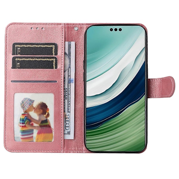 Til Huawei Mate 60 Etui Kalvetekstur Tegnebog Stativ PU Læder Slim-fit Telefoncover Multicolor Style D