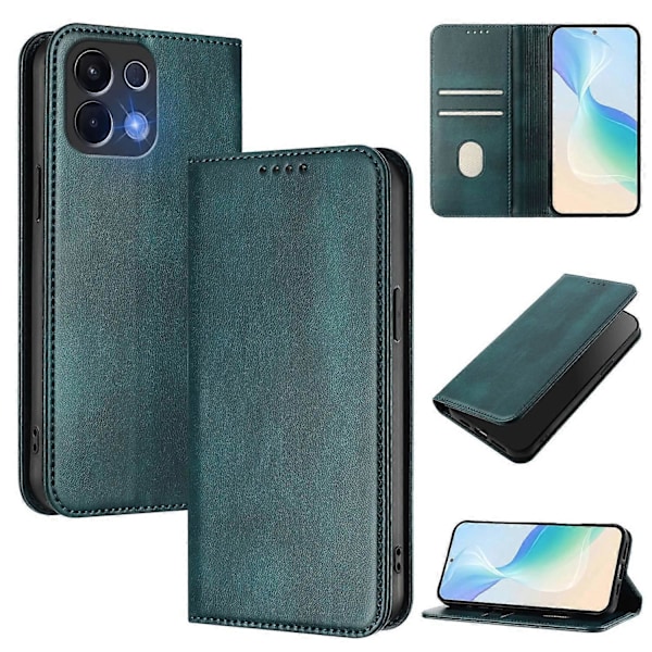Plånboksfodral för Oppo K13 5G Retro Textur RFID-blockerande Läder Telefonskal Multicolor Dark Green