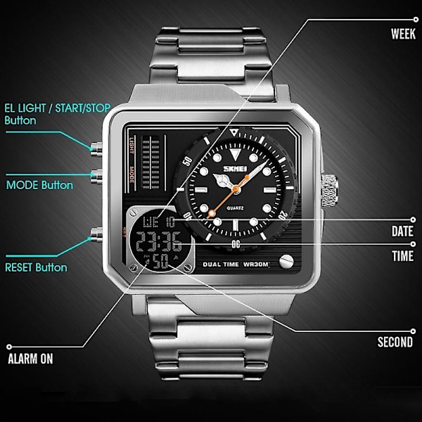 Skmei 1392 ulkoilukello Silver