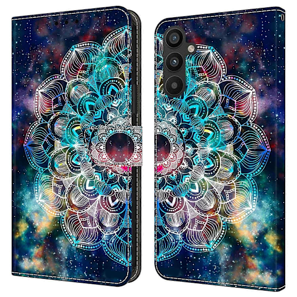 Til Samsung Galaxy A34 5G Etui Mønster Trykt Beskyttende Cover TPU+PU Læder Flip Telefon Etui Multicolor Style K