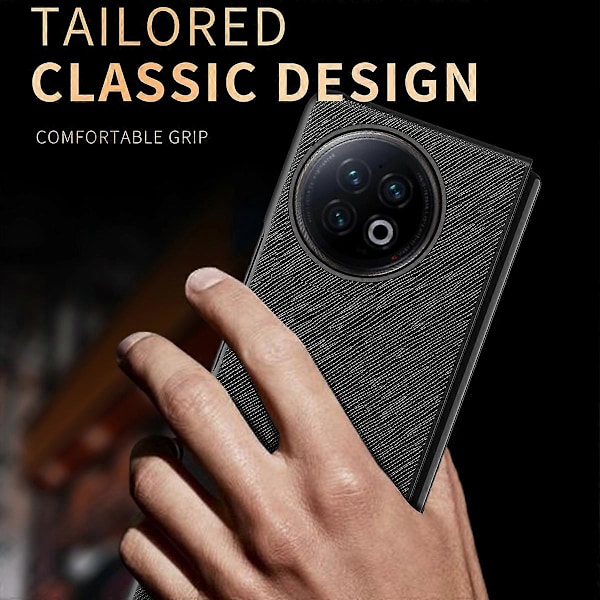 Vivo X Fold2 naarmuuntumisen estävä ristikkäiskuvioinen puhelinkotelo kumipinnoitettu PU-nahkapäällysteinen PC-takakansi Multicolor Style D