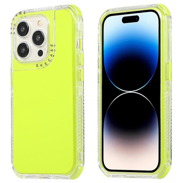 iPhone 16 Pro -kotelo, 3-in-1 pudotuksenkestävä PC+TPU puhelinkuori- Multicolor Green