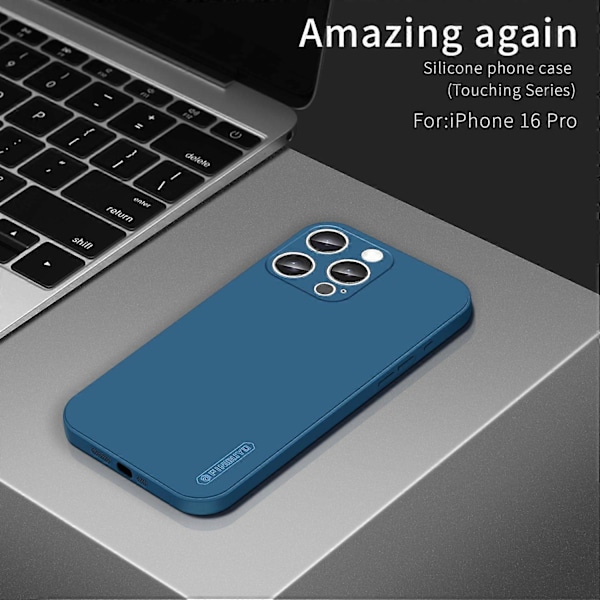 PINWUYO JK Touching Series Skal för iPhone 16 Pro Max TPU Telefonskal Exakt Linsskydd Multicolor Style B