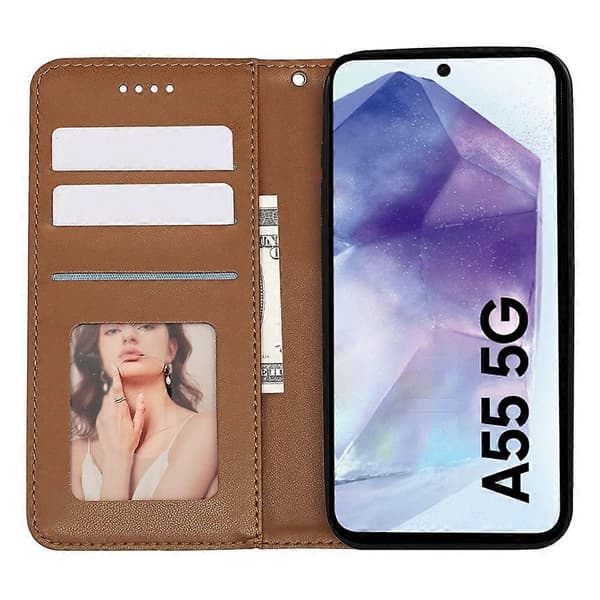 Til Galaxy A55 5G Telefon Cover Multicolor Brown