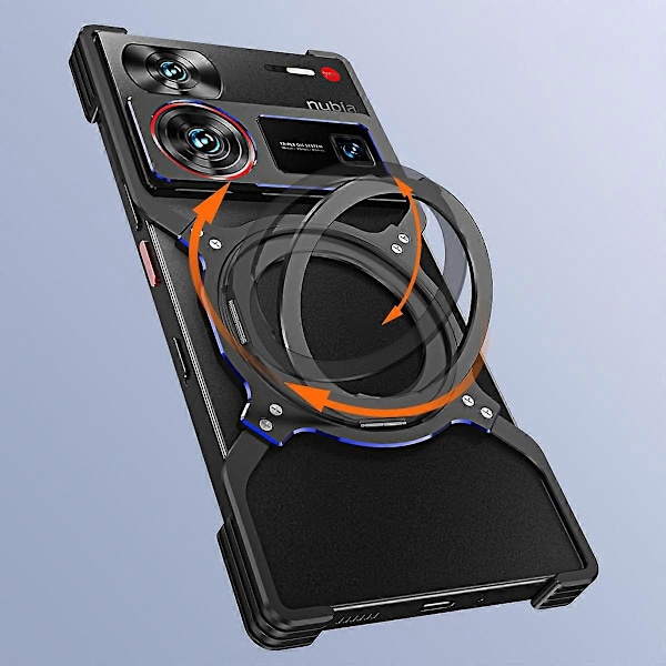 För ZTE nubia Z60 Ultra/Z60 Ultra Ledande Ställ Fodral Metall Bumper Magnetiskt Telefonskal Multicolor Style C