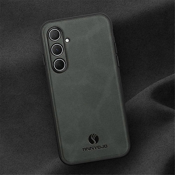 ANNYOJO Skal för Samsung Galaxy A56 5G PU Läder+PC+TPU Anti-Drop Telefon Baksida Multicolor Wine Red