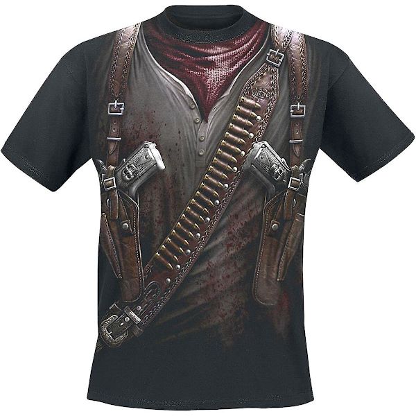 Spiral T-shirt Herre - Holster Wrap W022m105 Black XXL