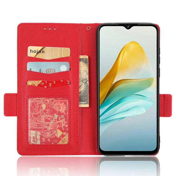 Til ZTE Blade A53/A53+ Magnetisk Lukning Telefon Etui Wallet Stand PU Læder Cover Multicolor Style C