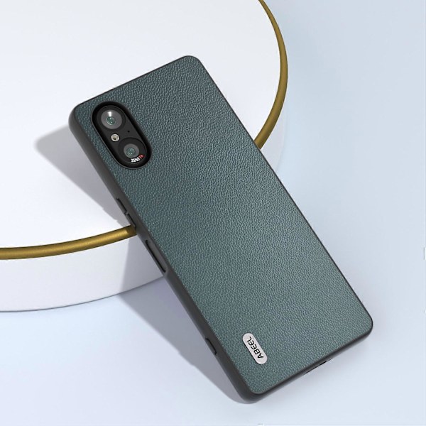 Til Sony Xperia 5 V Etui Ægte Ko Læder Belagt PC+TPU Telefon Cover Multicolor Style E