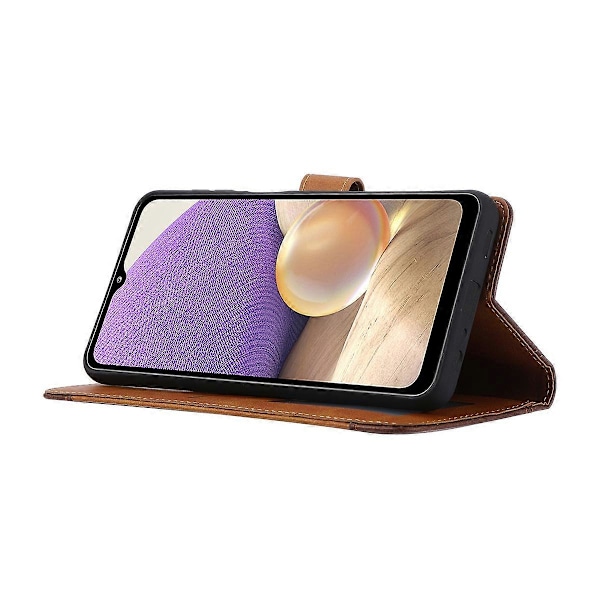 För Samsung Galaxy A33 5G Stötsäkert Kortfodral Affärsstil Plånboksställ Läder Telefonfodral