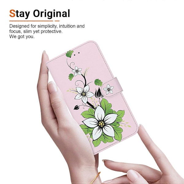 Plånboksfodral för Realme 13+ 5G Anti-Drop Läder Flip Cover Mönstertryck Multicolor Style C