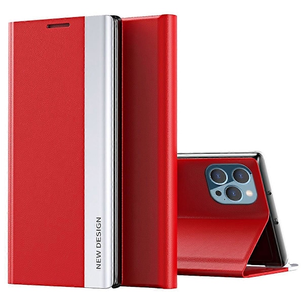 För iPhone 15 Pro PU Läder Flip Ställ Telefonfodral Elektropläterat Skyddsfodral Multicolor Style D