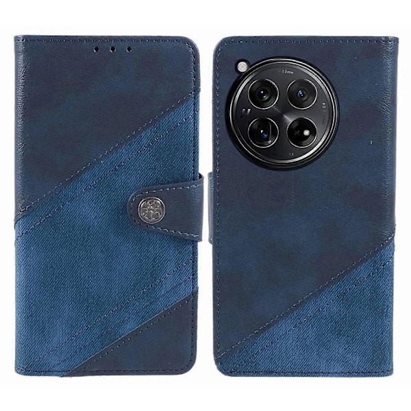Mobilcover til OnePlus 12R 5G/Ace 3 5G PU Læder Magnetisk Wallet Stand Case Multicolor Dark Blue