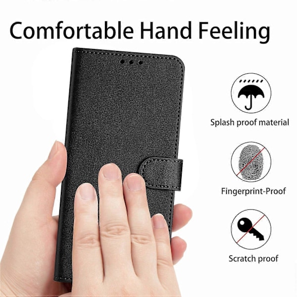 Til Motorola Edge 50 Pro 5G Etui Kalvetekstur Læder Stand Wallet Anti-fald Telefoncover Multicolor Style A