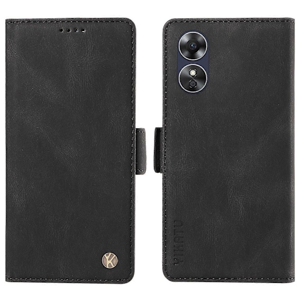 YIKATU YK-005 Oppo A17 4G PU-nahkainen, ihoa myötäilevä puhelinkotelo lompakolla, jalustalla ja iskunkestävällä suojalla Multicolor Style E