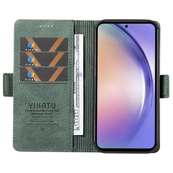 YIKATU YK-005 Mobilskal för Samsung Galaxy A54 5G PU Läder Skin-touch Plånboksställ Skydd Multicolor Style D