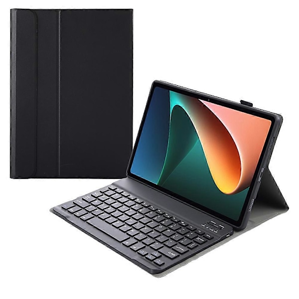 Type A AN05 Erittäin ohut TPU-kehys + Nahkainen jalustakotelo Bluetooth-näppäimistöllä Xiaomi Pad 5/5 Pro -laitteelle