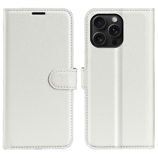 Lommebokdeksel i litchi-tekstur for iPhone 16 Pro Max Multicolor Style A
